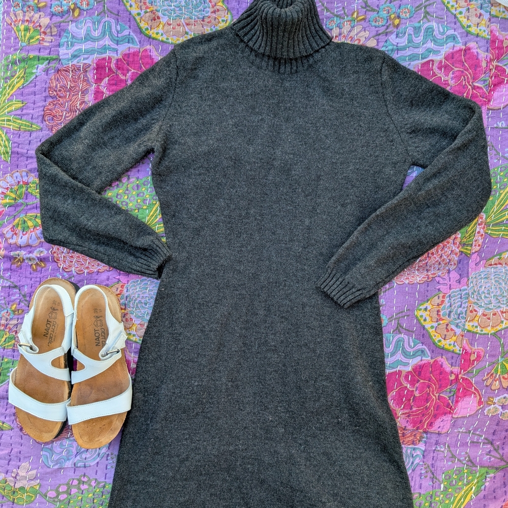 Eddie Bauer Charcoal Long Sleeve Sweater Dress